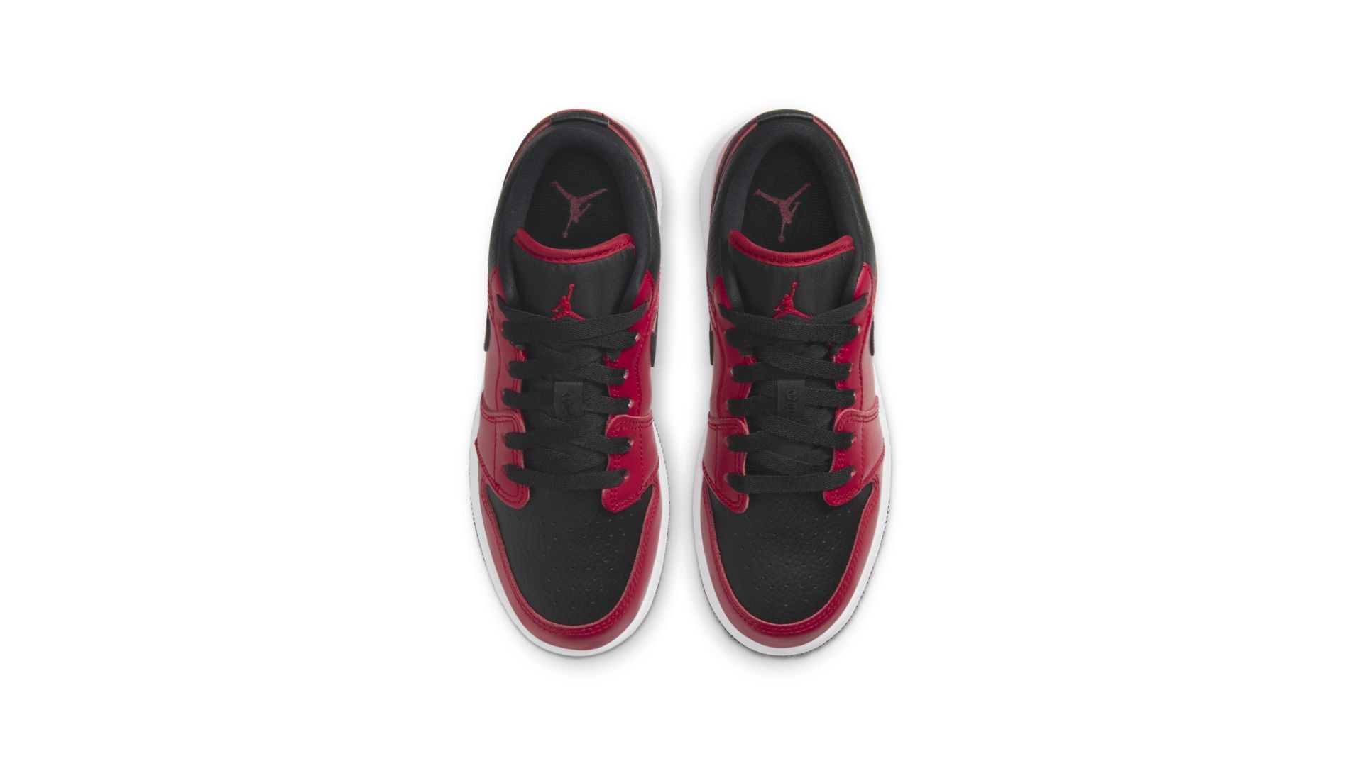 Air Jordan 1 Low Gym Red Black Pebbled Gs Sneakin