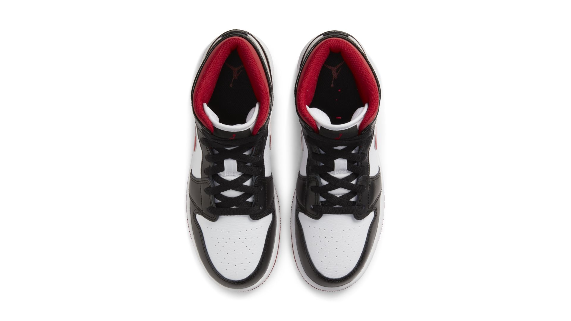 Air Jordan 1 Mid Gym Red Black White Gs Sneakin