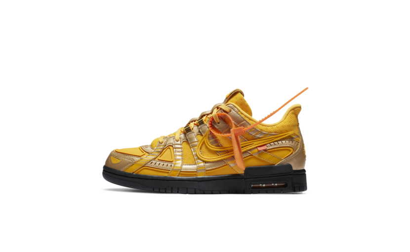 off white rubber dunk yellow
