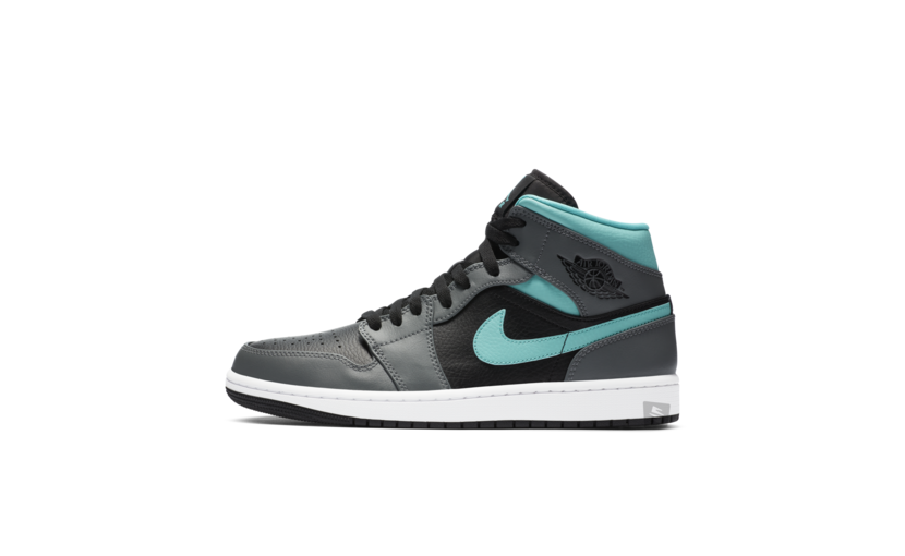 Air Jordan 1 Mid 'Grey Aqua' - Sneakin