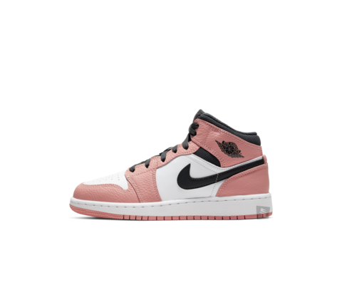 Air Jordan 1 Mid White Light Arctic Pink Gs Sneakin