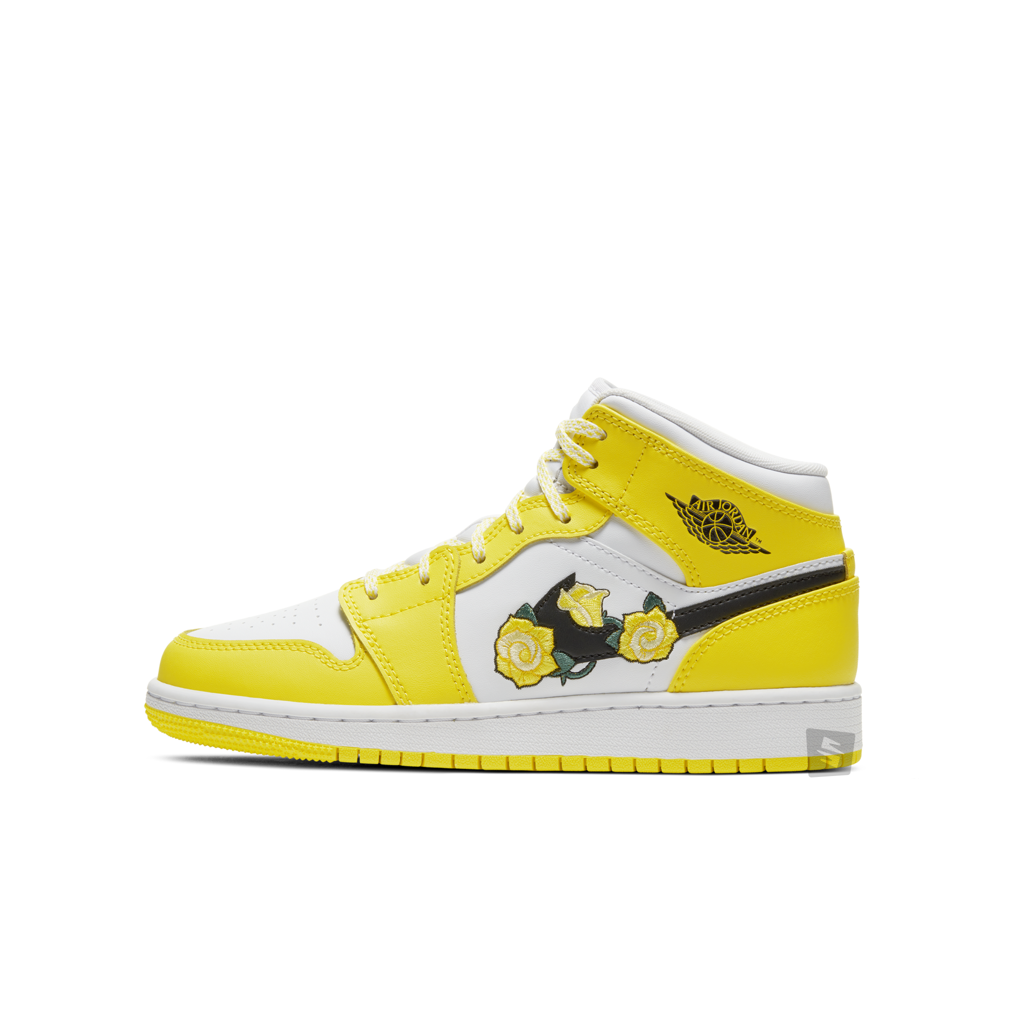 Air Jordan 1 Mid 'Dynamic Yellow Floral 