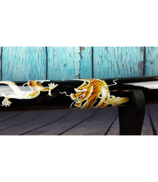 Samoerai zwaard met draak op saya