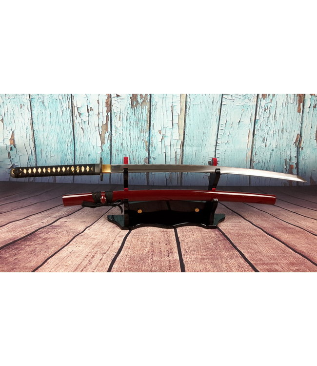 Samoerai zwaard met rode saya