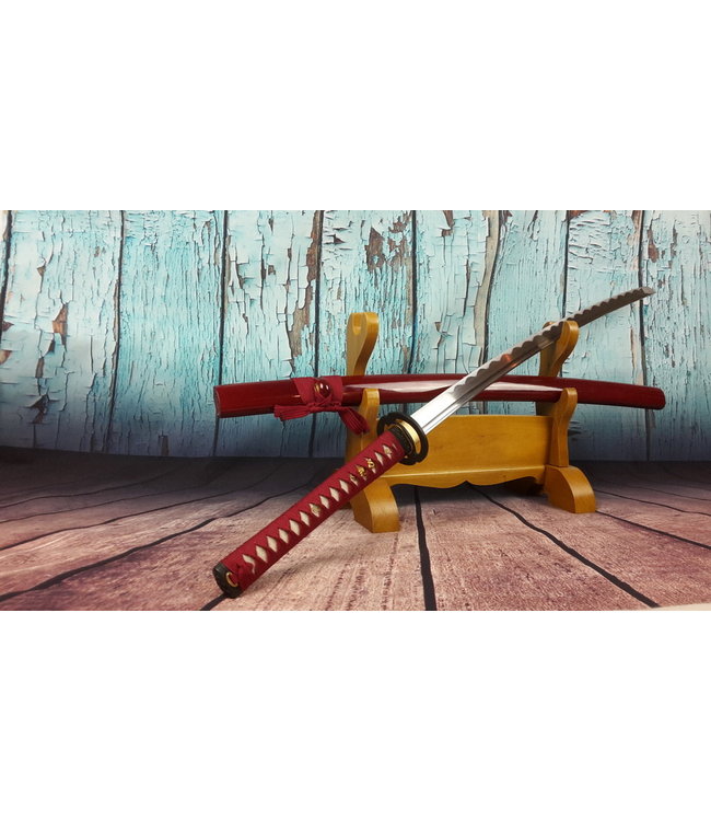 Samurai zwaard met rode saya (m)