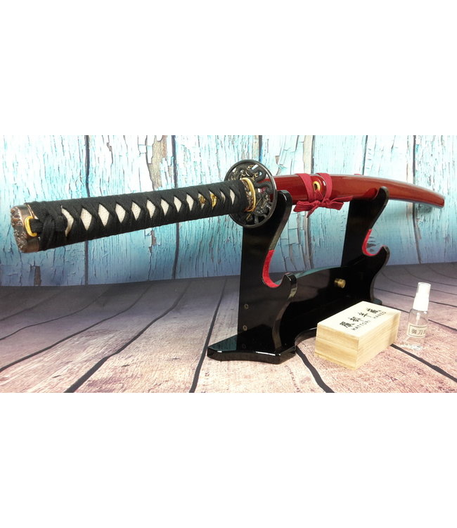 Damast staal samurai zwaard met Draak