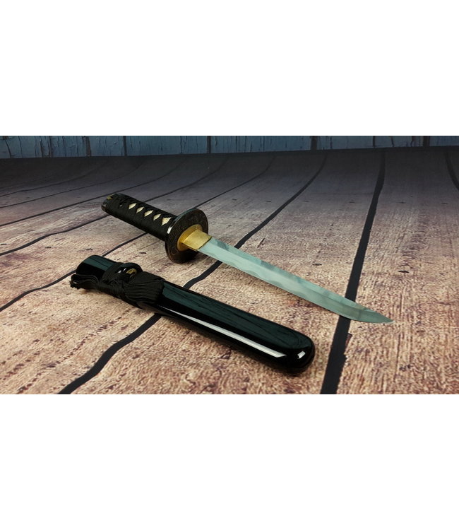 Zwart samurai tanto mes