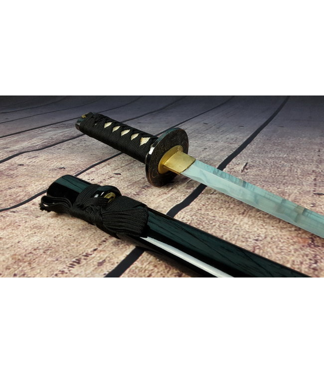 Zwart samurai tanto mes