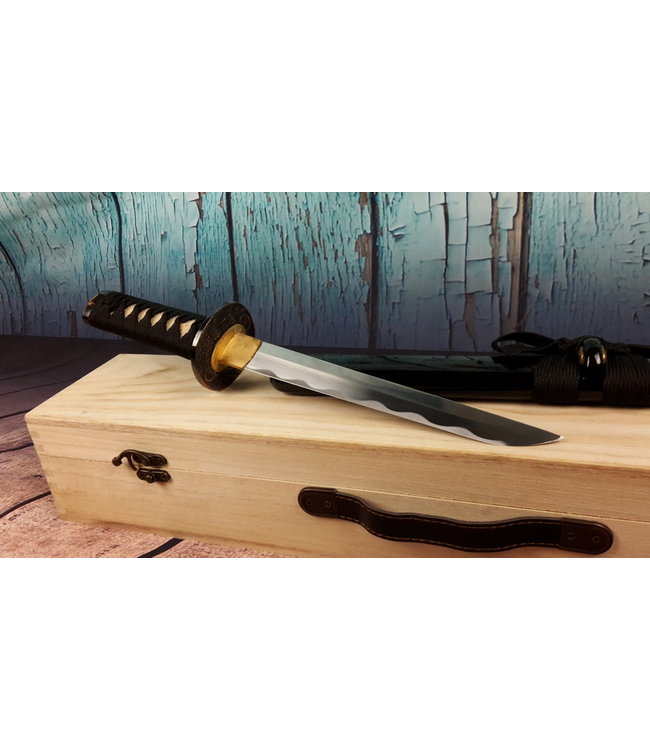 Zwart samurai tanto mes
