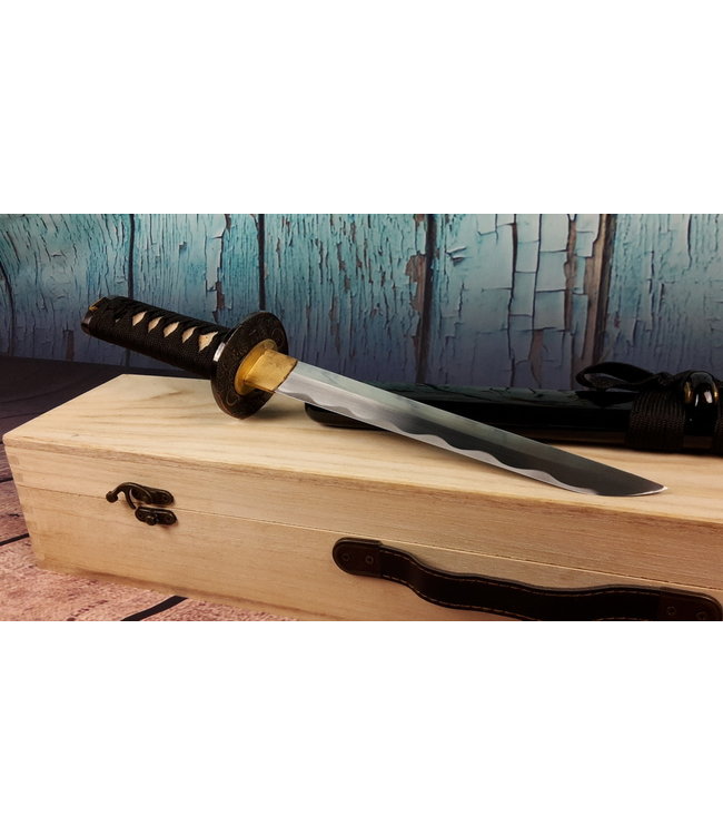 Zwart samurai tanto mes