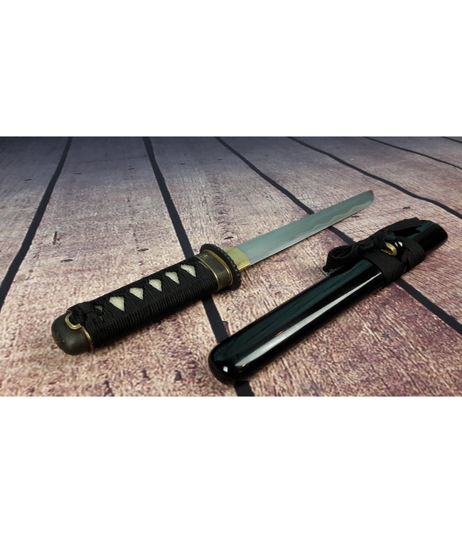 Gebogen samurai tanto mes damast staal