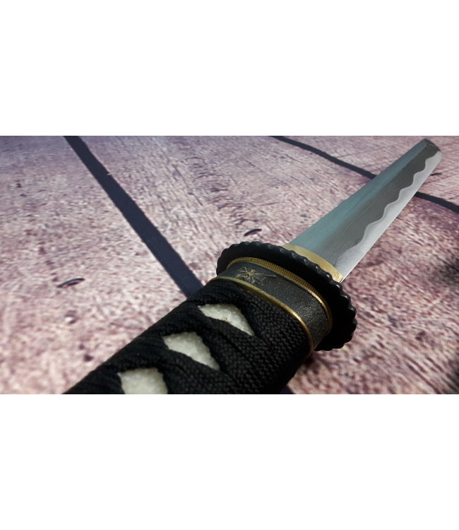 Gebogen samurai tanto mes damast staal