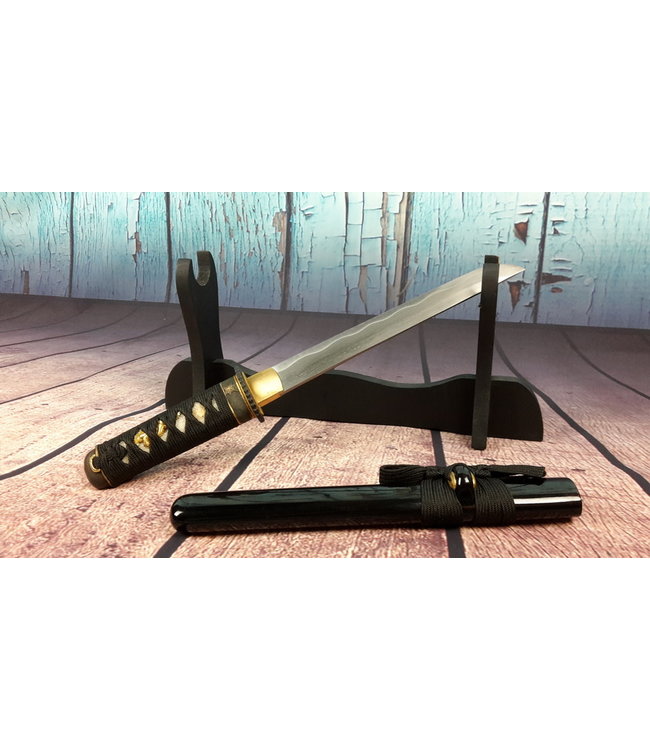 Gebogen samurai tanto mes damast staal