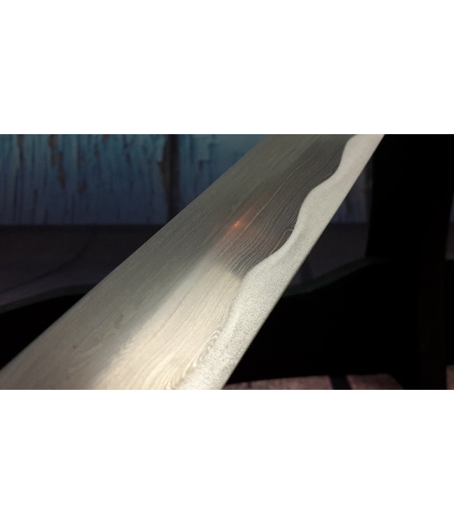 Gebogen samurai tanto mes damast staal