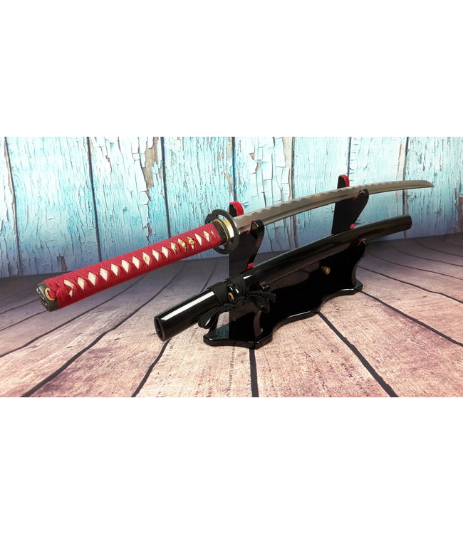 Samurai zwaard rode ito en zwarte saya