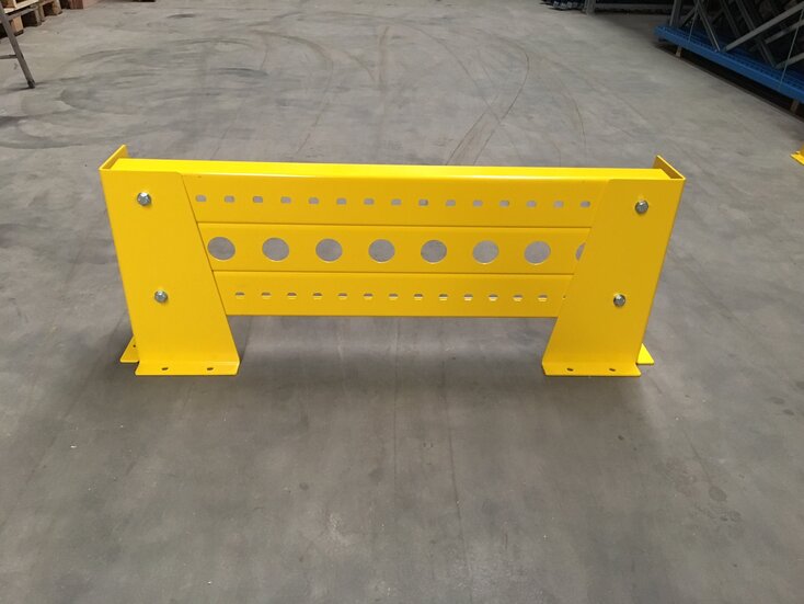Aanrijdbeschermer 1200x400x60mm Ral-1021