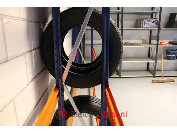 Kimer magazijnstellingen voor duurzame opslag Bandenstelling Aanbouwvak 3000x1550x400mm (hxbxd)