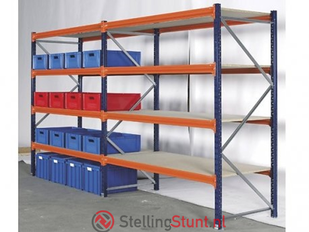 Kimer magazijnstellingen voor duurzame opslag Grootvakstelling Basisvak 3000x1950x800mm (hxbxd), foto 4 van 4