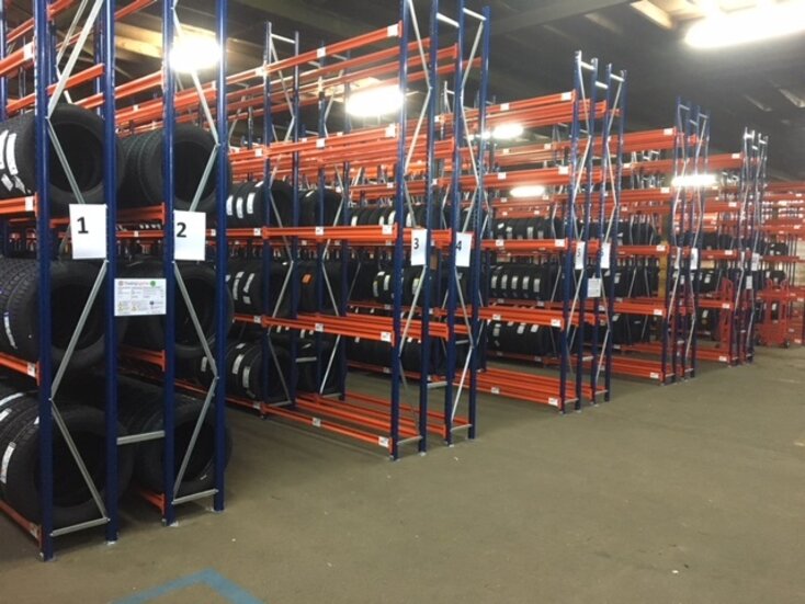 Kimer magazijnstellingen voor duurzame opslag Complete Rij Bandenstellingen