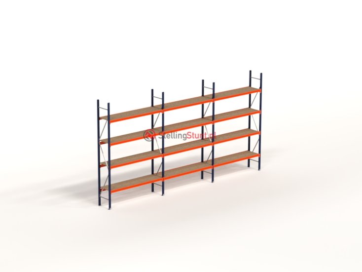 Kimer magazijnstellingen voor duurzame opslag Rij Grootvakstelling  3000x5750x500 (hxbxd