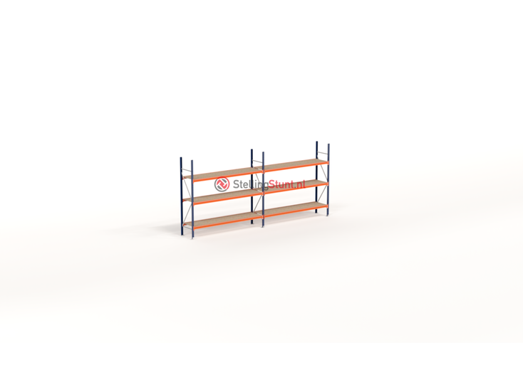 Kimer magazijnstellingen voor duurzame opslag  Rij Grootvakstelling 2250x4950x600 (hxbxd)