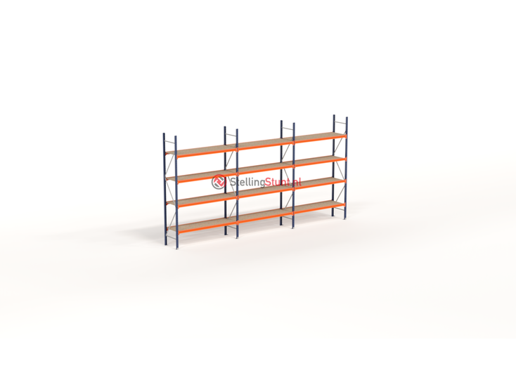 Kimer magazijnstellingen voor duurzame opslag  Rij Grootvakstelling 3000x5750x600 (hxbxd)