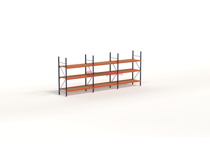 Kimer magazijnstellingen voor duurzame opslag  Rij Grootvakstelling 2250x5750x800 (hxbxd)