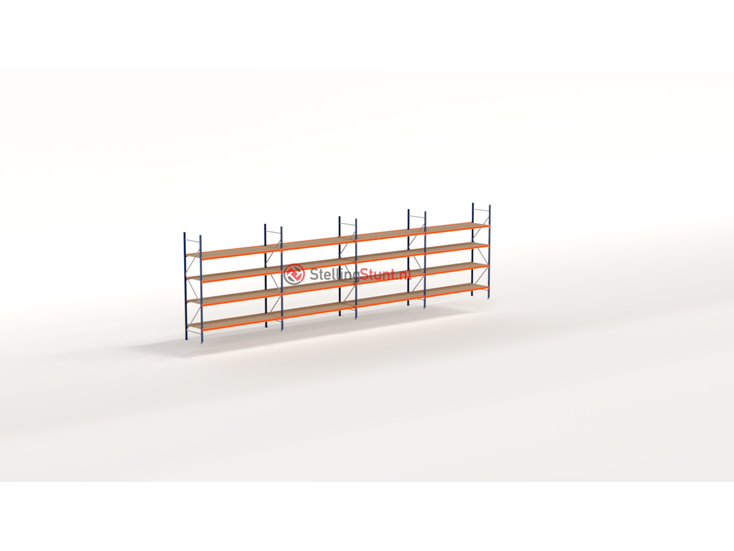 Kimer magazijnstellingen voor duurzame opslag  Voordeelrij Grootvakstelling 3000x11050x800 (hxbxd)