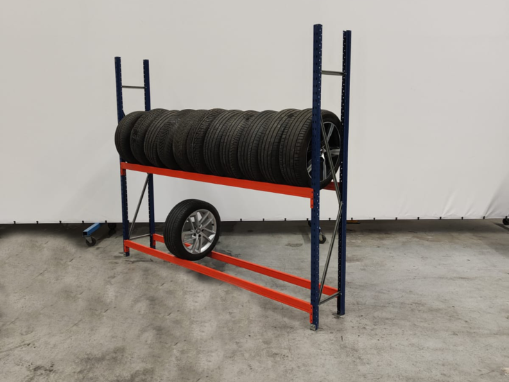 Kimer magazijnstellingen voor duurzame opslag Bandenstelling (met velg) Basisvak 2250x2800x400mm (hxbxd)