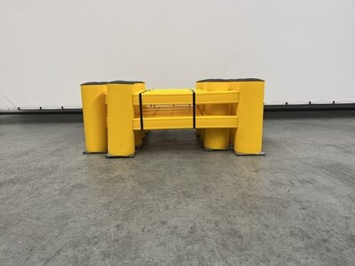 Aanrijbescherming kunststof Boplan 1185x550mm geel