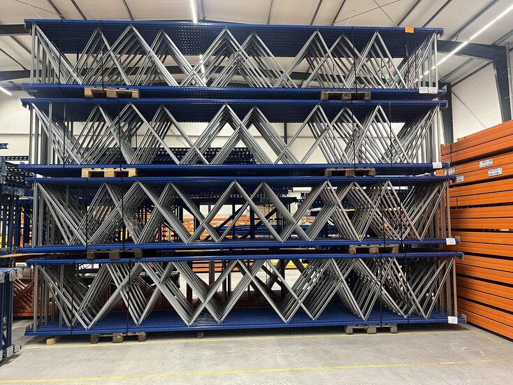 Jungheinrich Staander JH/MPB 6260x1100x90x70mm blauw incl stijlbeschermer