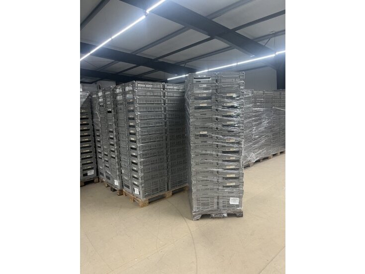 Pallet Magazijnbakken 600x400x310mm grijs | 56 stuks per pallet