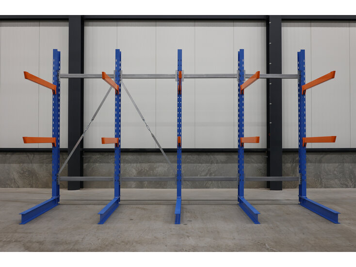 Rij Zware Draagarmstelling Enkel 3000x4900x1200mm (hxbxd)