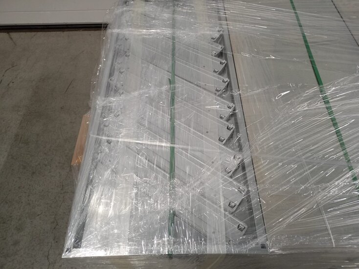 Restpartij gebruikte Armes legbordstelling 2750x14985x500 mm (hxbxd) 7-8 niveaus