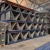Frame Mecalux palletstelling 6600x1100x120mm blauw T219