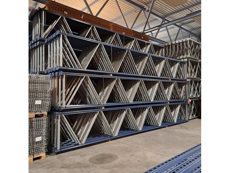 Frame Mecalux palletstelling 8000x1100x120mm blauw T219