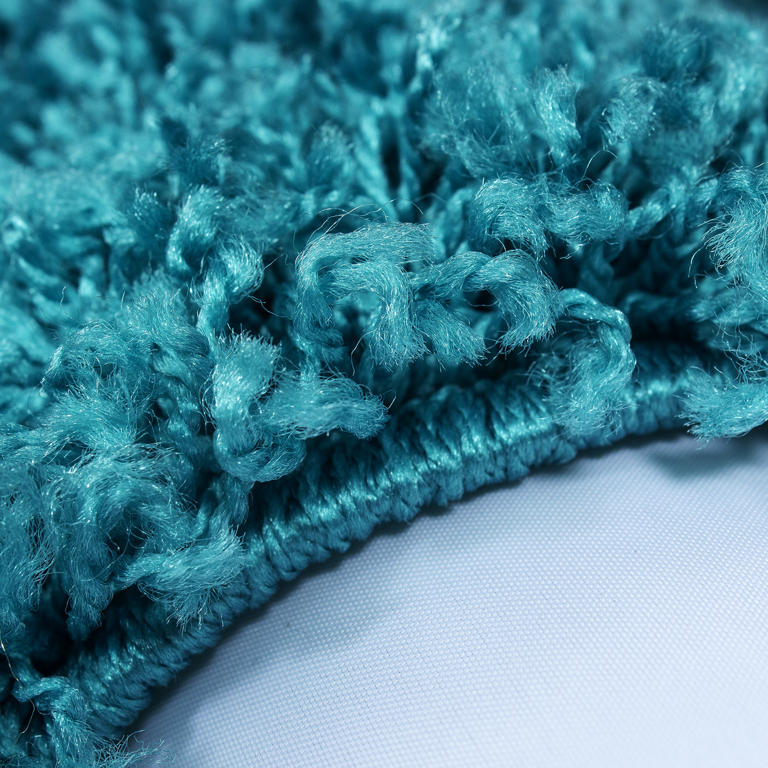 Tapijtenloods Shaggy Rond Vloerkleed Turquoise Hoogpolig