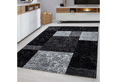 Tapijtenloods Basic Collection Modern Vloerkleed Zwart / Grijs Laagpolig