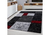 Tapijtenloods Basic Collection Modern Vloerkleed Rood / Grijs Laagpolig