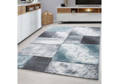 Hawaii Modern Vloerkleed Blauw / Grijs - Laagpolig Tapijt