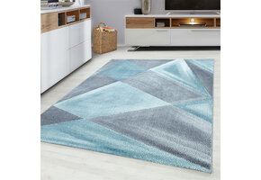 Beta Vloerkleed Grijs / Blauw Laagpolig