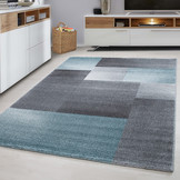 Tapijtenloods Lucca Vloerkleed Grijs / Blauw Laagpolig