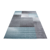 Tapijtenloods Lucca Vloerkleed Grijs / Blauw Laagpolig