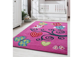 Tapijtenloods Kids Collection Vloerkleed Kinderkamer Paars Laagpolig