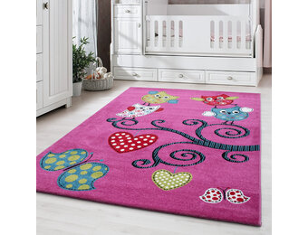 Tapijtenloods Kids Collection Vloerkleed Kinderkamer Paars Laagpolig