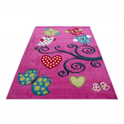 KIDS Kids Collection Vloerkleed Kinderkamer Paars Laagpolig KIDS Kids Collection Vloerkleed Kinderkamer Paars Laagpolig