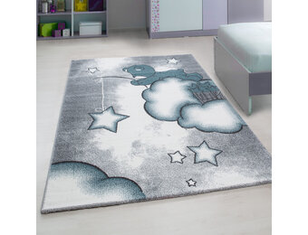 Tapijtenloods Kids Dreams Vloerkleed Kinderkamer Blauw / Grijs Laagpolig