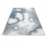 Kids Dreams Vloerkleed Kinderkamer Blauw / Grijs Laagpolig