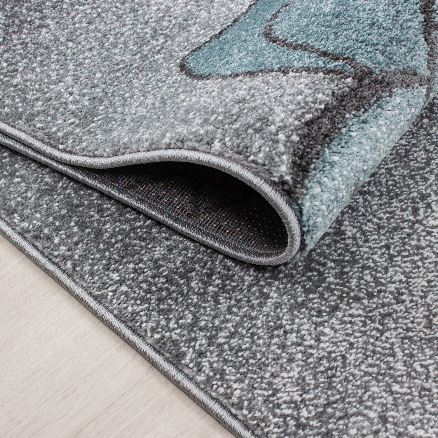 Teppium Kindertapijt Blauw, Ontwerp van raceauto, 111329, Vloerkleed Rond, Vloerkleed kinderkamer babykamer, 120 cm Rond