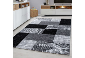 Parma Design Vloerkleed Zwart / Grijs Laagpolig